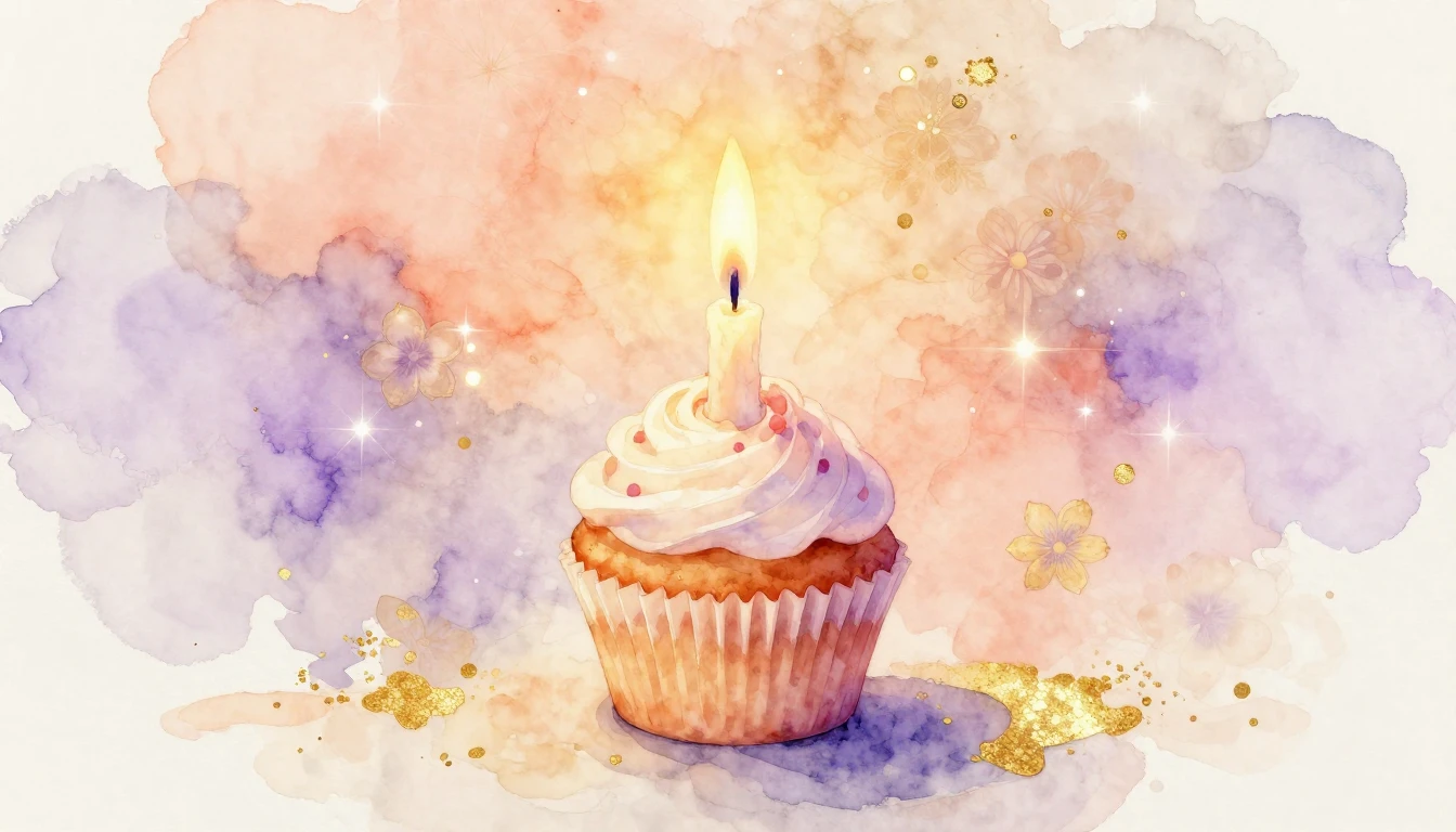 A beautiful watercolor painting of a single lit candle on a ...