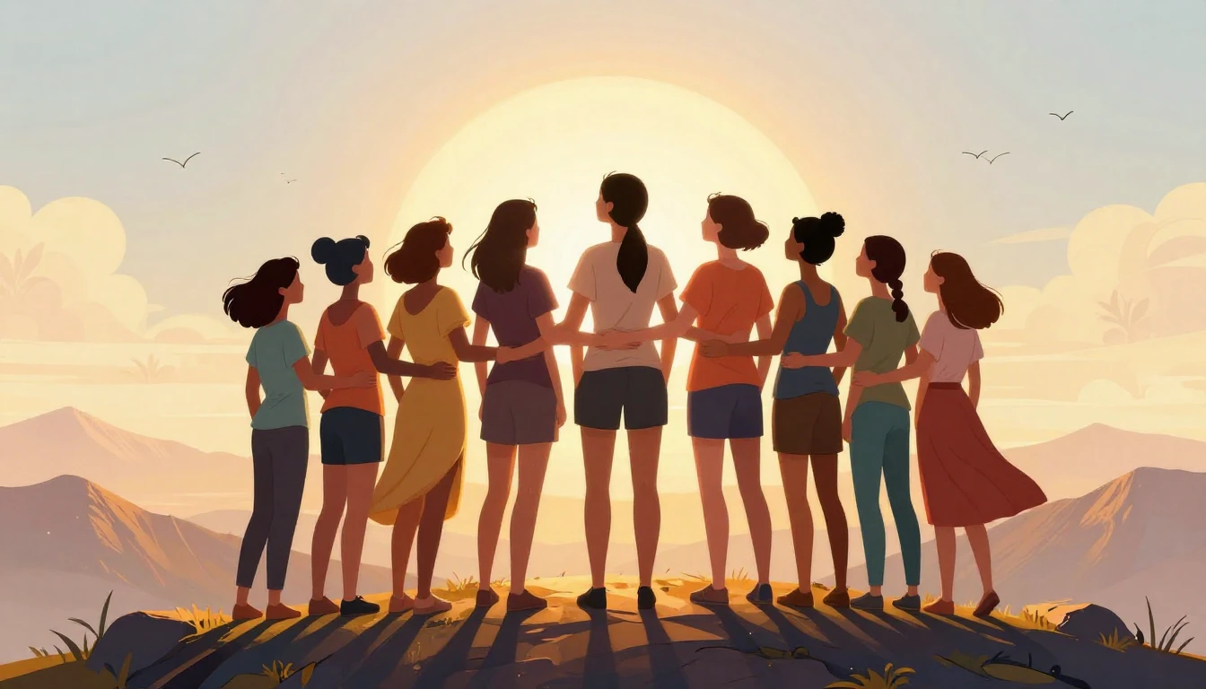 A powerful and inspiring illustration of a diverse group of ...