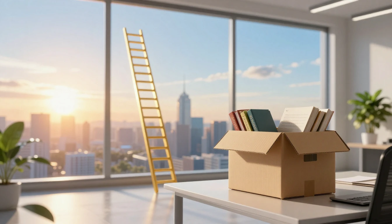 A conceptual and symbolic illustration of career growth and ...