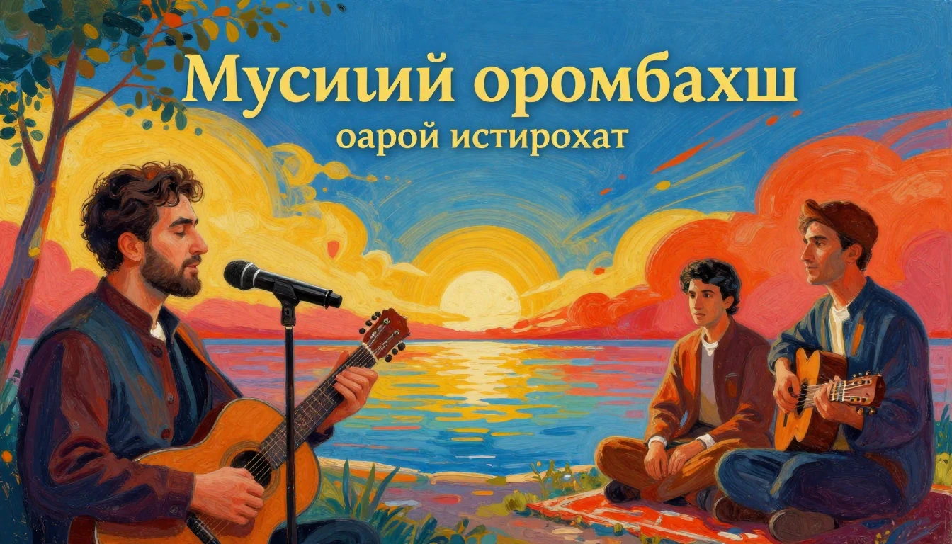 Album cover art for instrumental music about Мусиқии оромбах...
