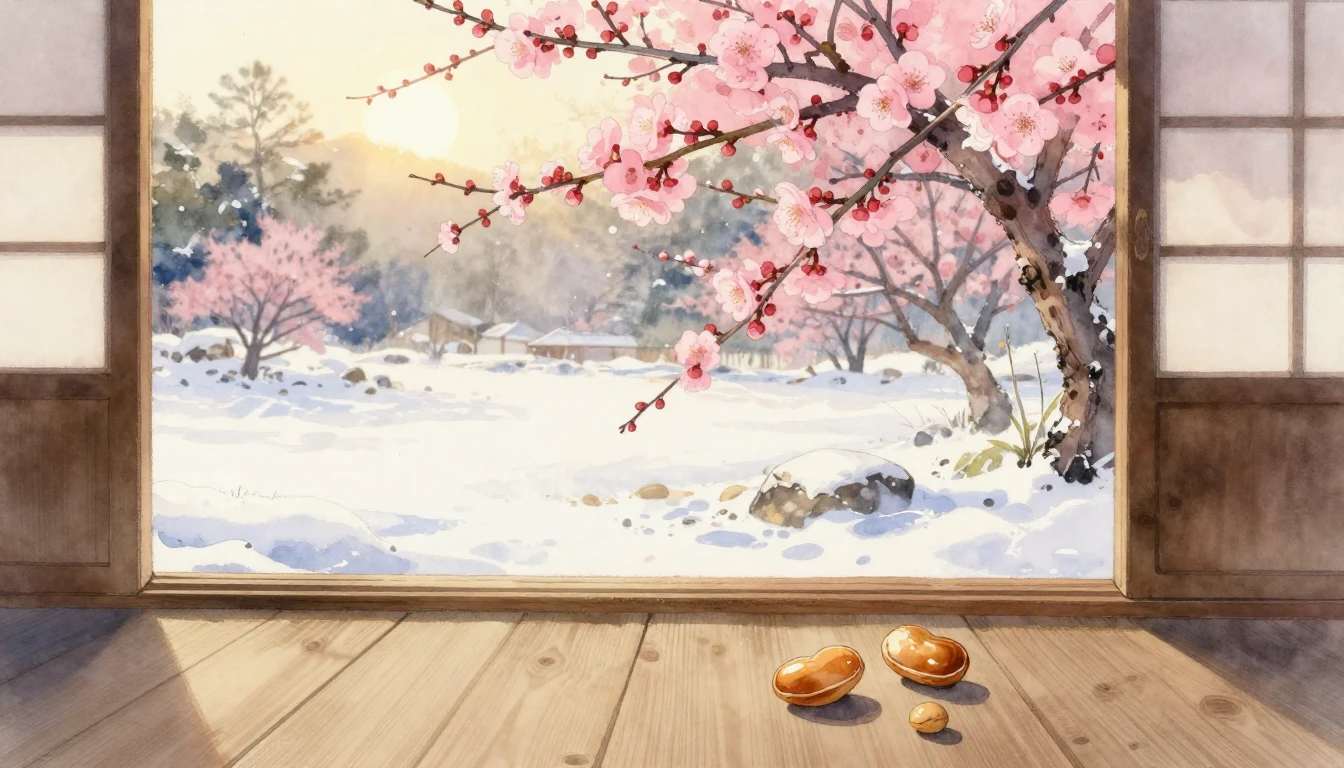 A beautiful watercolor painting depicting the transition fro...