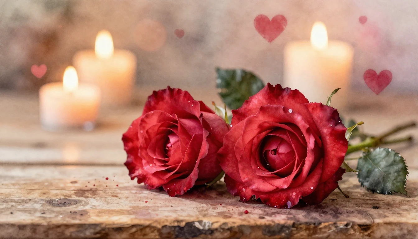 A soft and ethereal watercolor painting depicting two delica...