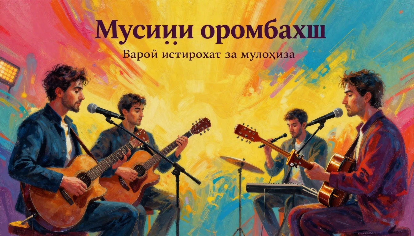 Album cover art for instrumental music about Мусиқии оромбах...