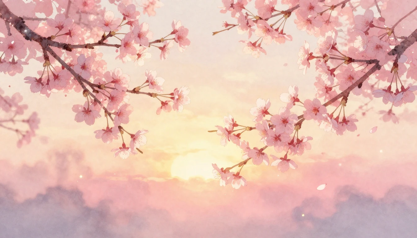 A dreamy and ethereal watercolor painting of two delicate ch...