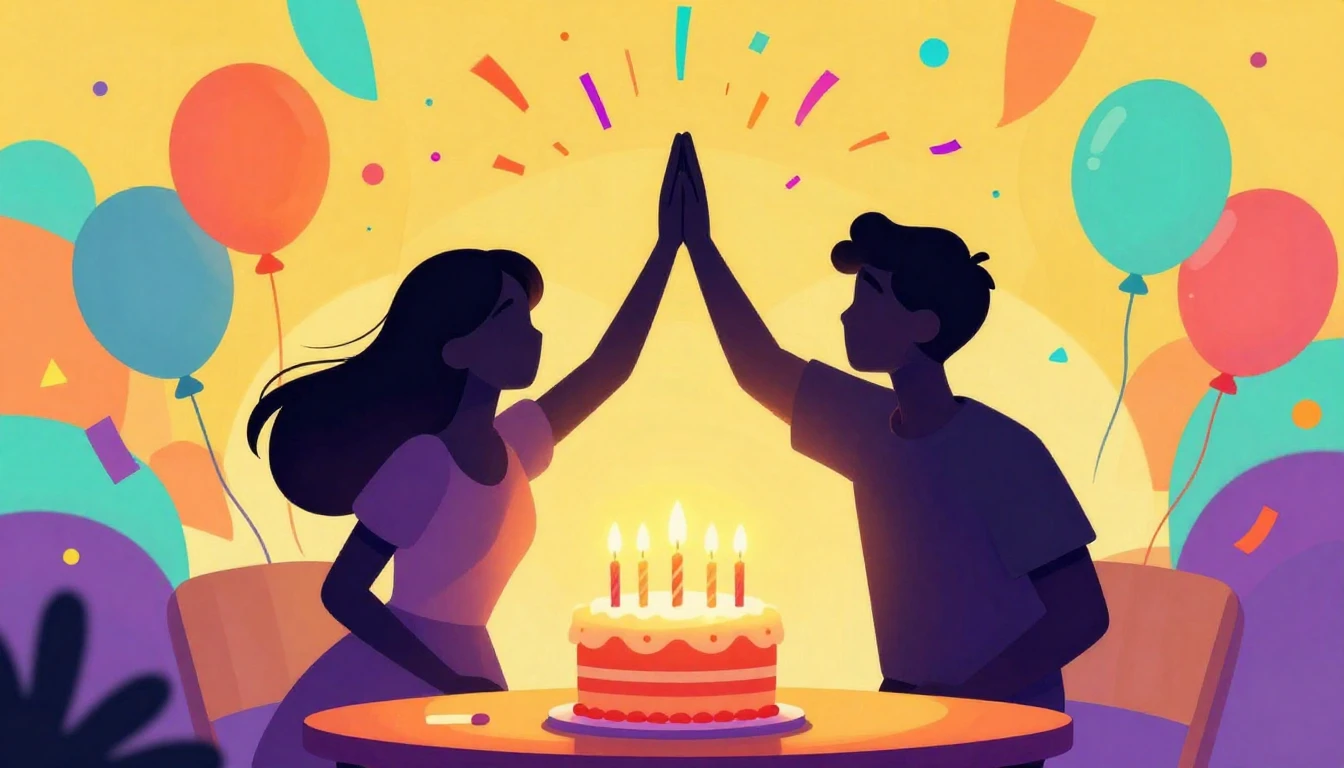 A vibrant and colorful illustration symbolizing friendship a...