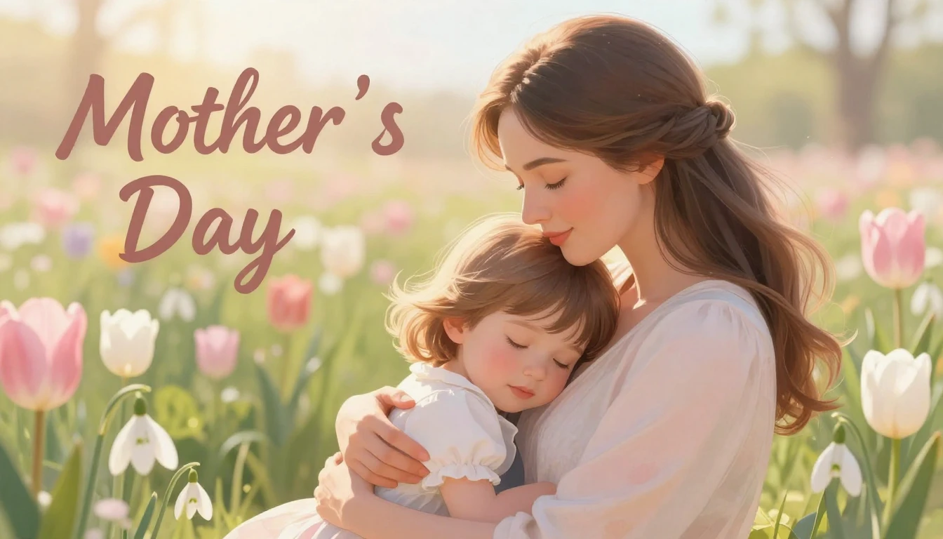 A warm and touching digital illustration for a song cover ab...