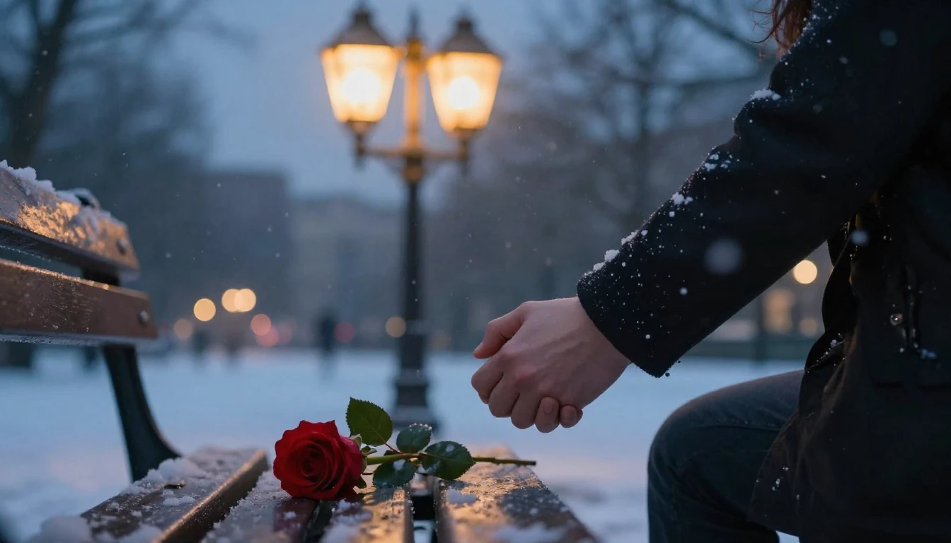 A romantic and dreamy scene focusing on a couple holding han...