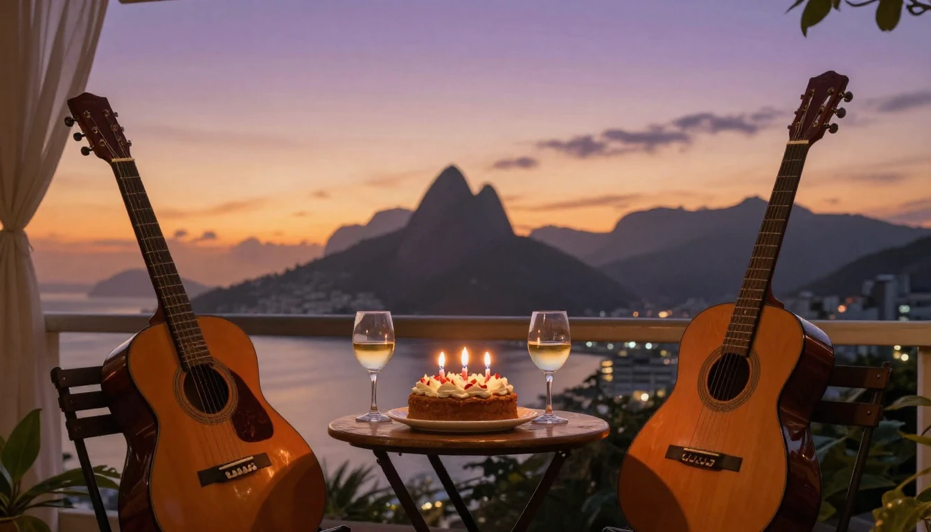 A warm and inviting scene of a birthday celebration on a Rio...