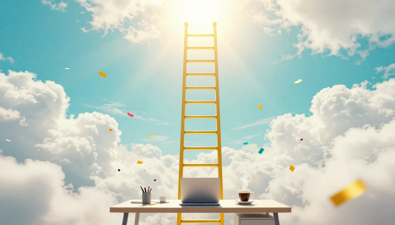 A vibrant and conceptual representation of career success an...