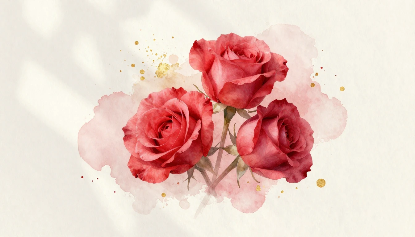 A beautiful and ethereal watercolor painting of two delicate...