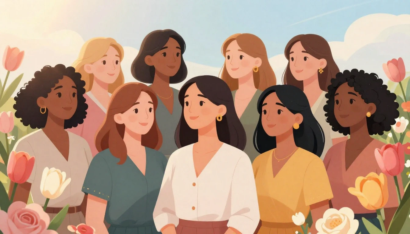 A beautiful and empowering conceptual illustration represent...