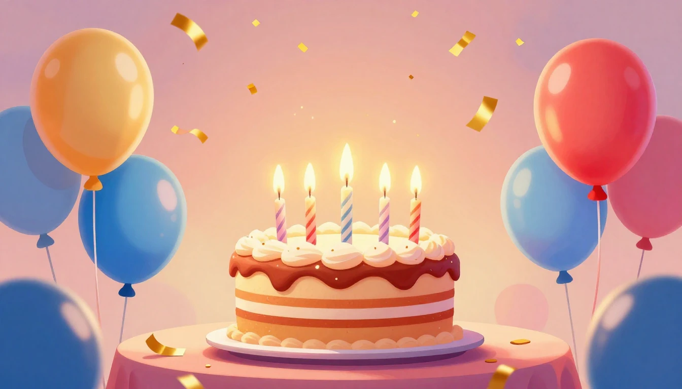 A vibrant and festive digital art illustration representing ...