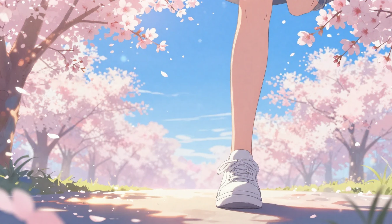 A vibrant and emotional anime-style illustration of a bright...