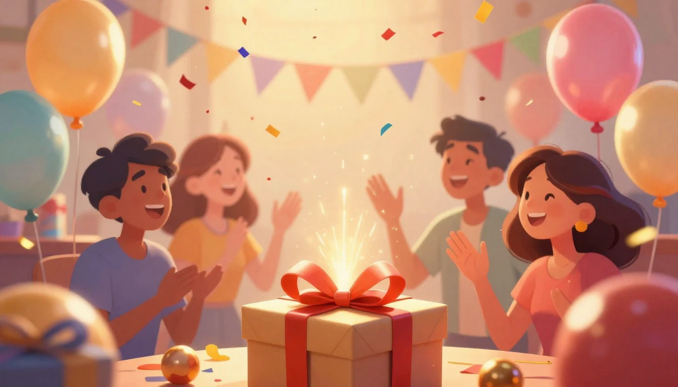 A vibrant and festive digital art illustration celebrating a...