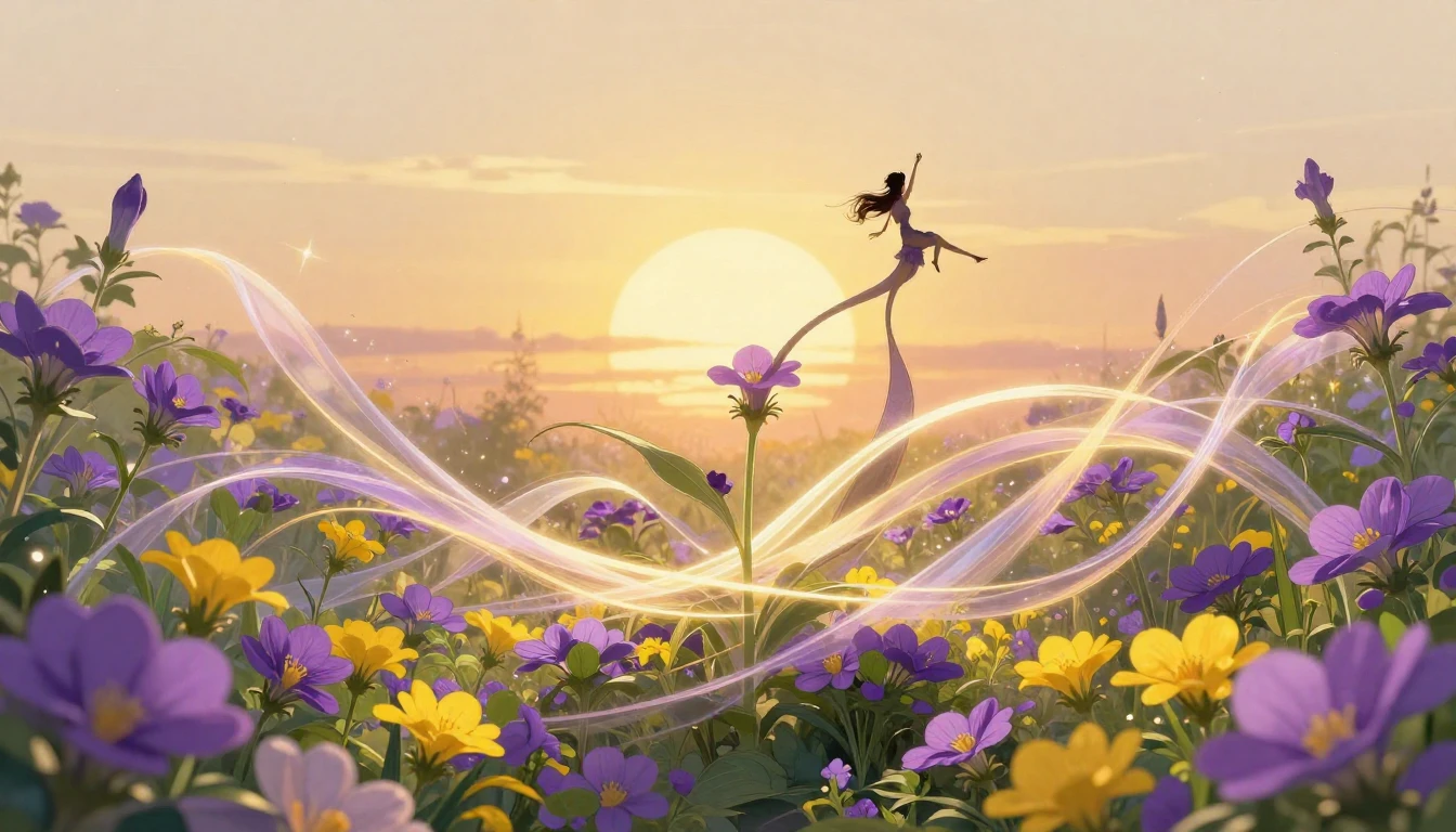 A vibrant and symbolic composition representing growth and u...