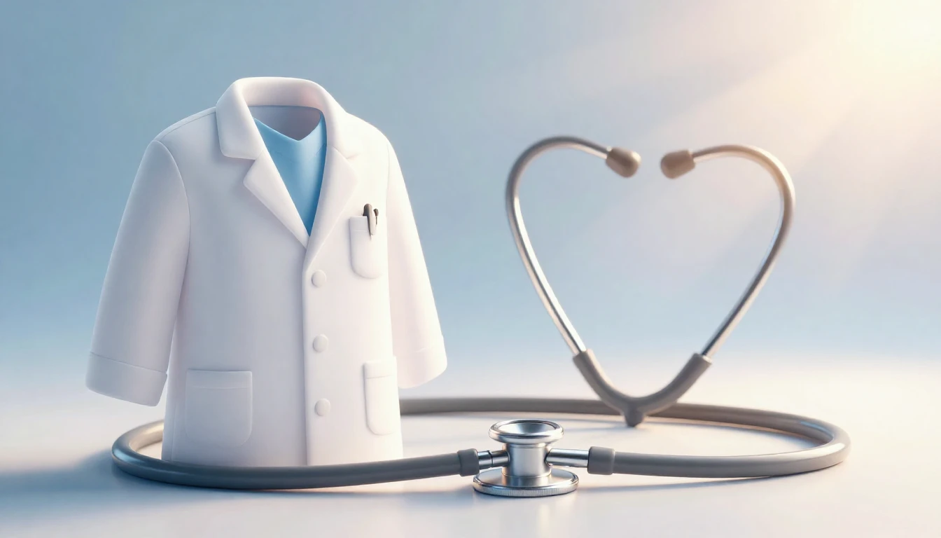 A heartwarming digital art composition honoring doctors. In ...