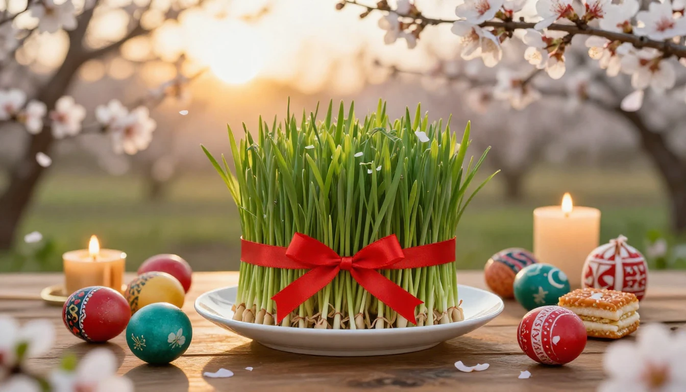 A vibrant scene capturing the essence of spring's arrival. I...