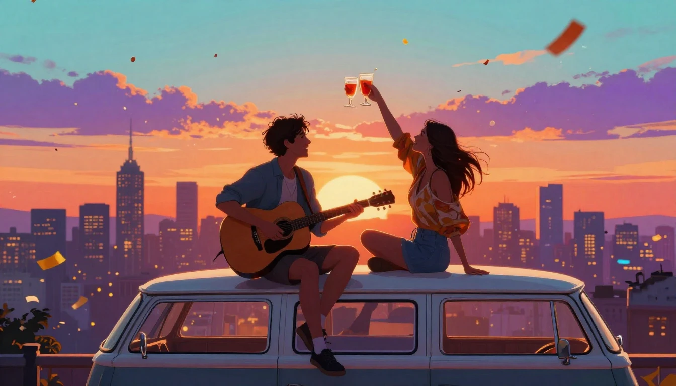 A vibrant and energetic digital artwork depicting two best f...