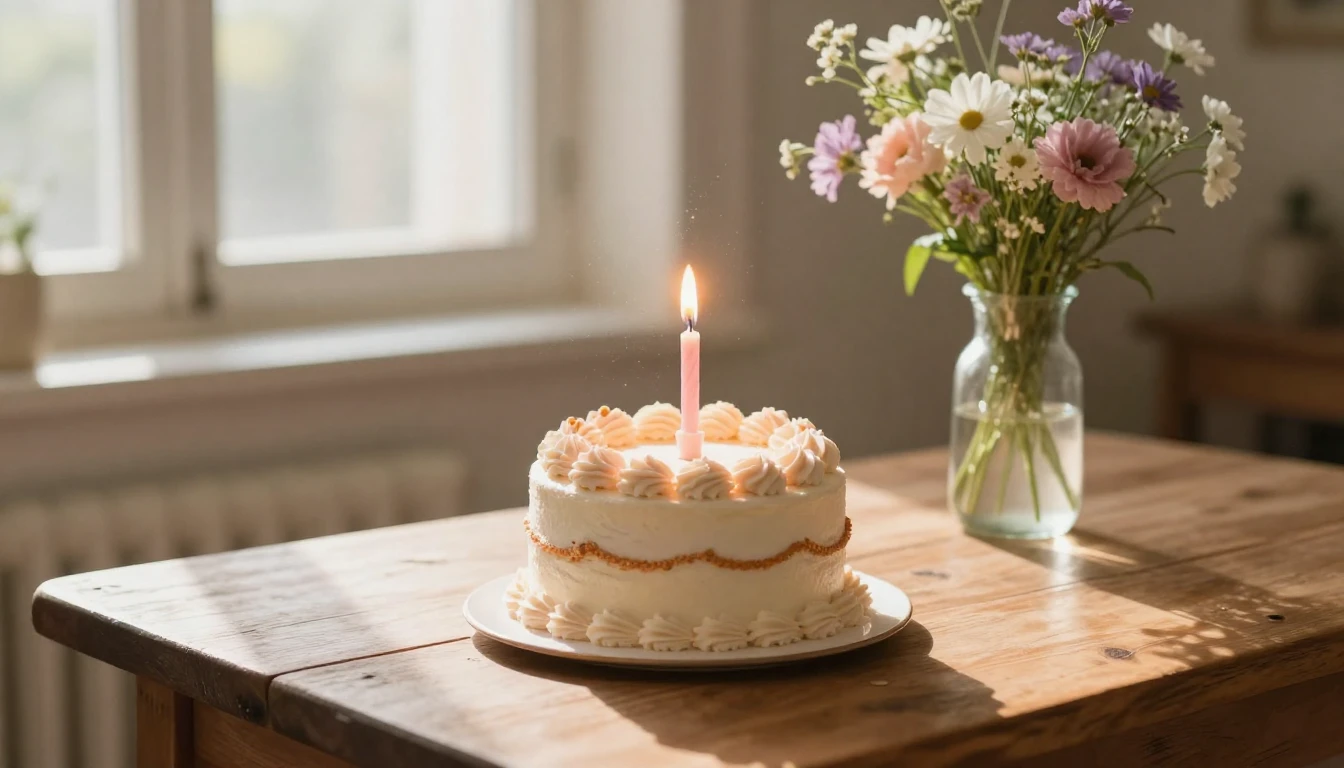 A cozy indoor scene featuring a small, elegantly decorated b...