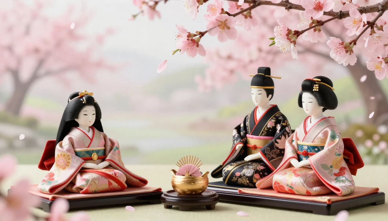 A beautiful and serene scene featuring traditional Japanese ...