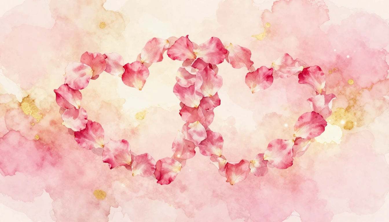 A soft and ethereal watercolor painting of two intertwined h...