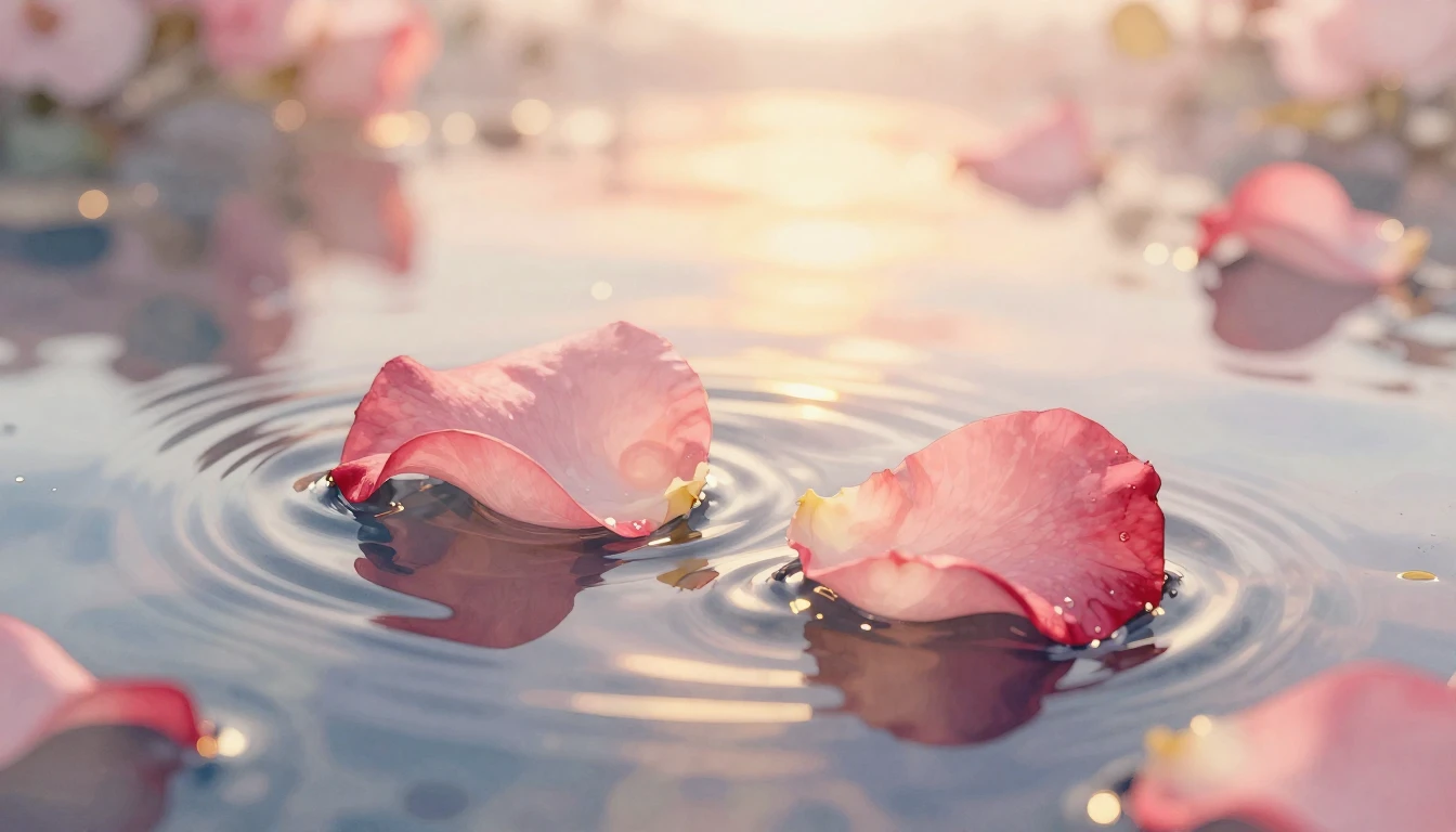 A delicate and ethereal watercolor painting depicting two in...