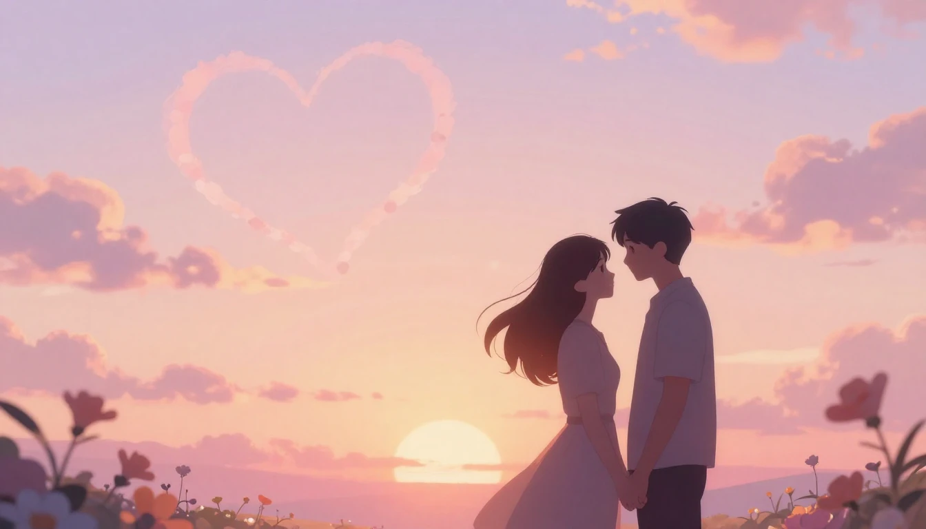 A romantic and dreamy illustration for a Valentine's Day son...