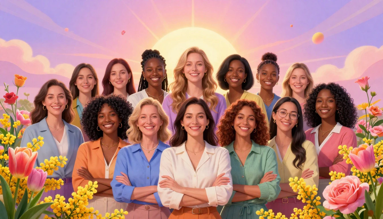 A vibrant and celebratory digital art composition featuring ...