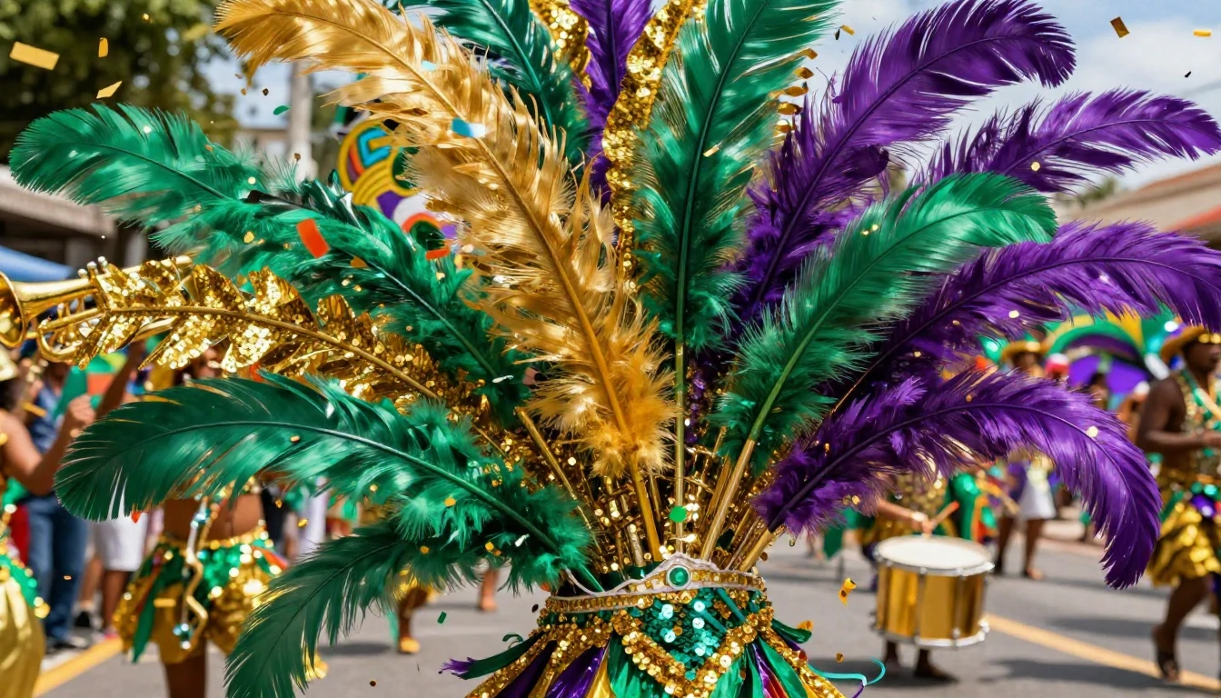 A vibrant explosion of colors representing a festive street ...