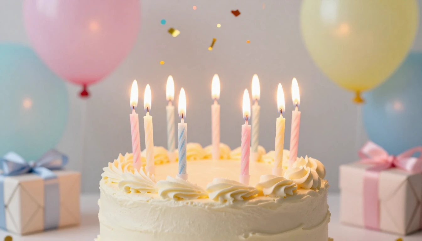 A warm and celebratory birthday scene featuring a delicious ...