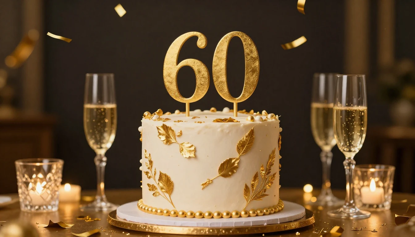 A cinematic and elegant composition celebrating a 60th birth...