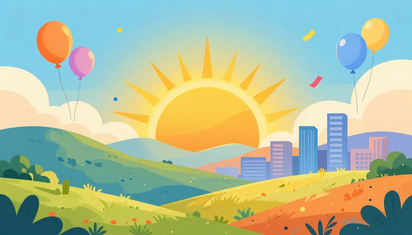 A vibrant and colorful digital illustration celebrating glob...