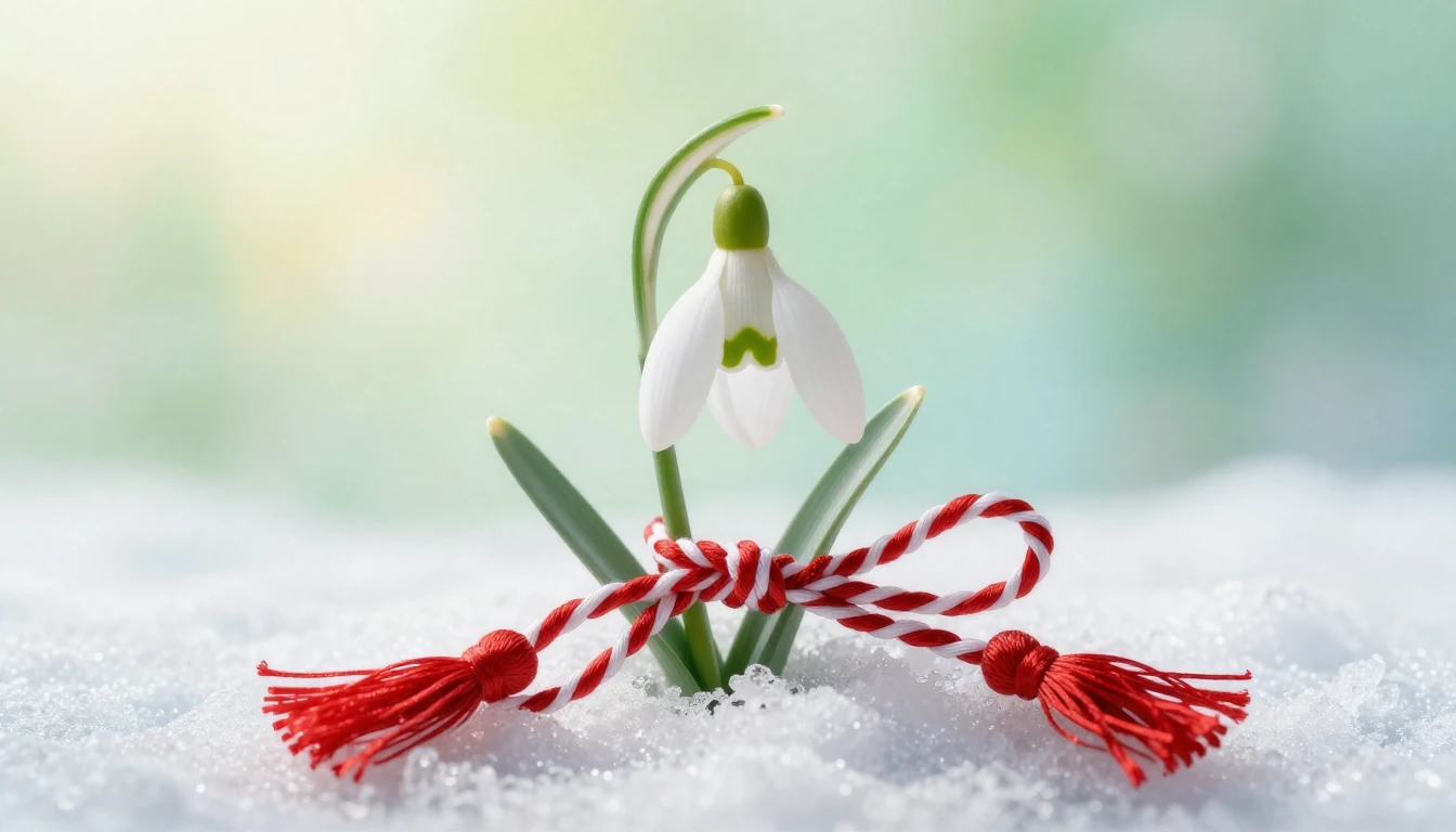 A delicate composition featuring traditional symbols of spri...