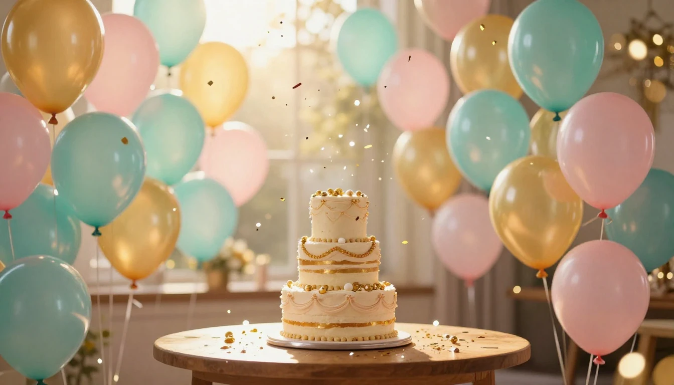 A vibrant and festive scene captured in high detail. Dozens ...