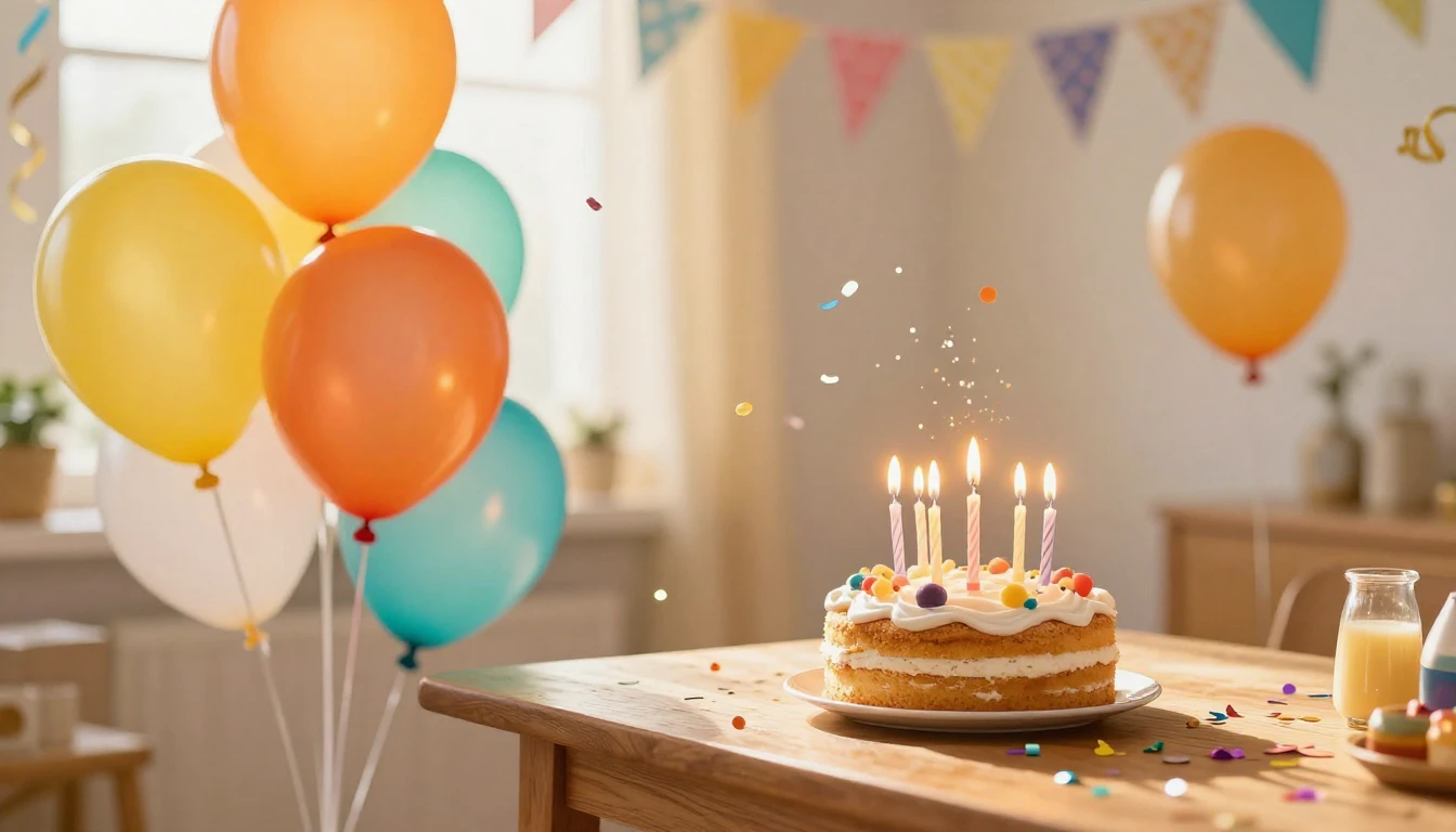 A festive and colorful scene celebrating a joyful occasion. ...