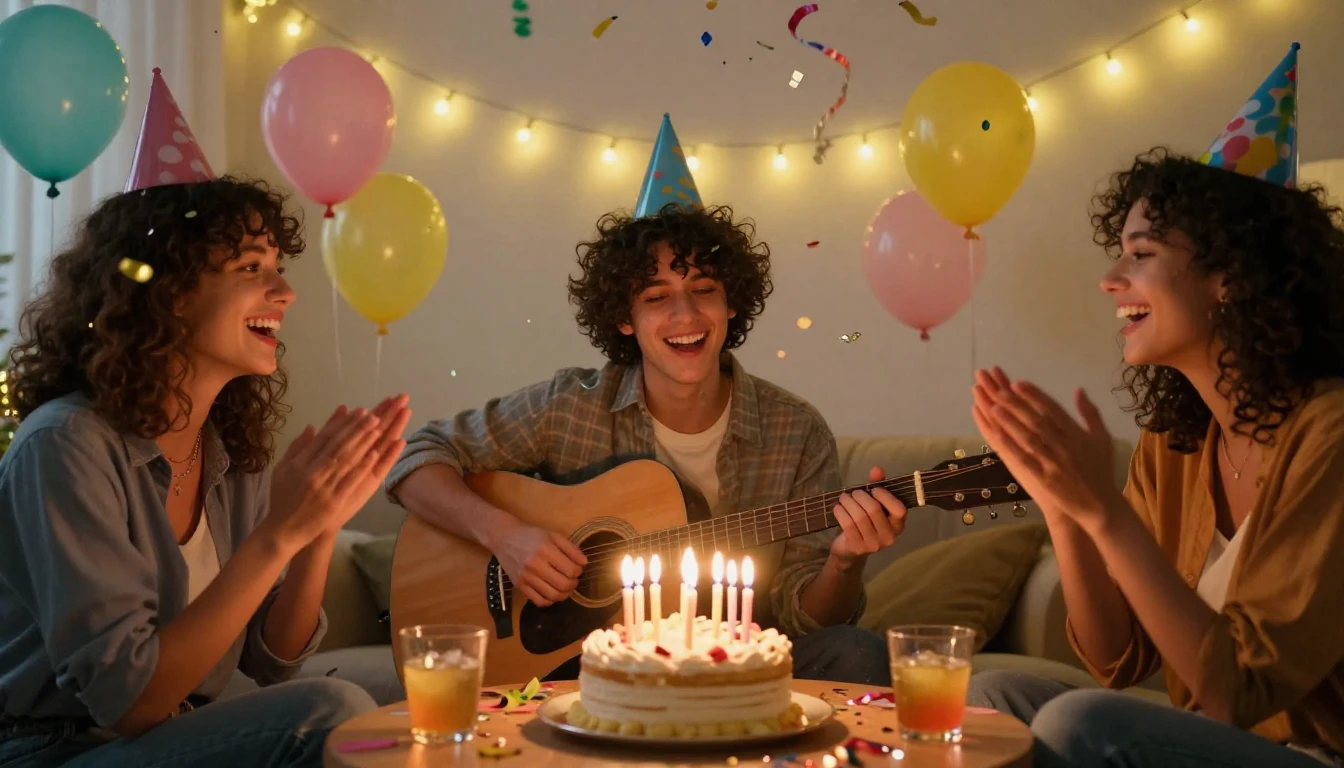 A heartwarming and joyful scene of best friends celebrating ...