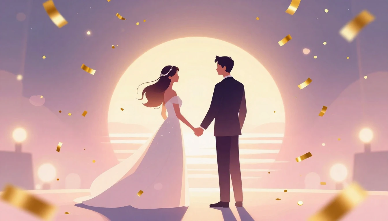 A vibrant and joyful digital art illustration representing a...