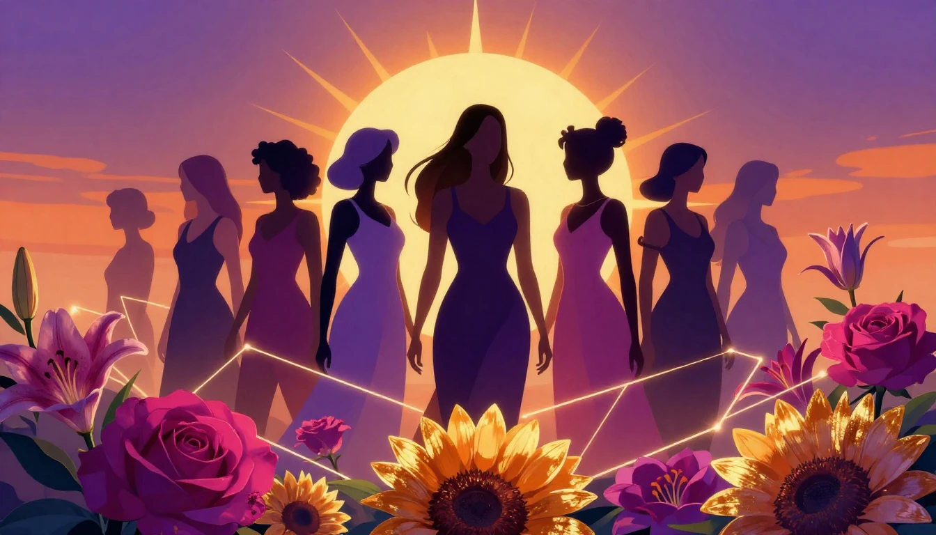 A vibrant and empowering conceptual illustration for Interna...