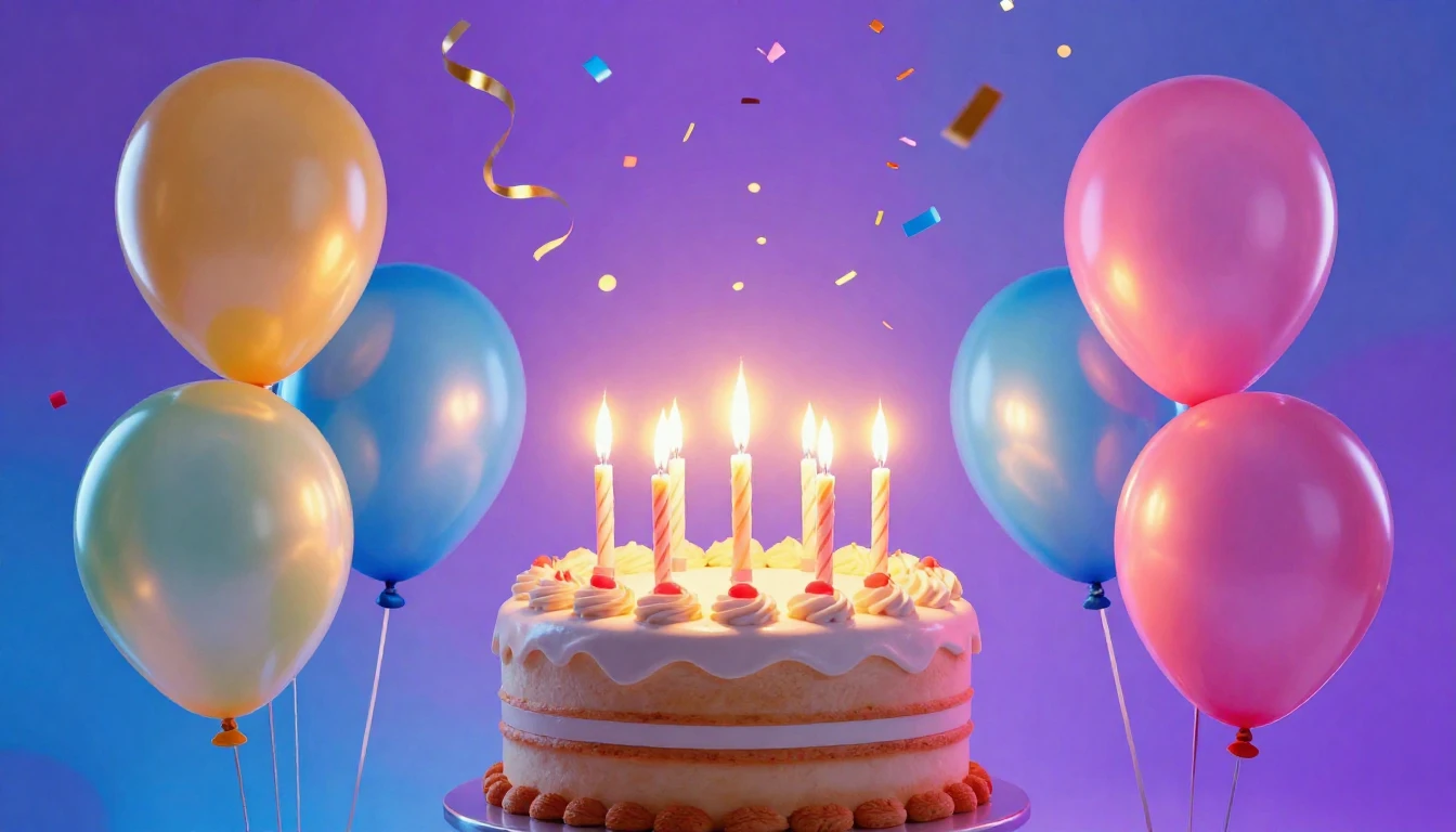 A vibrant and symmetrical composition representing a joyful ...