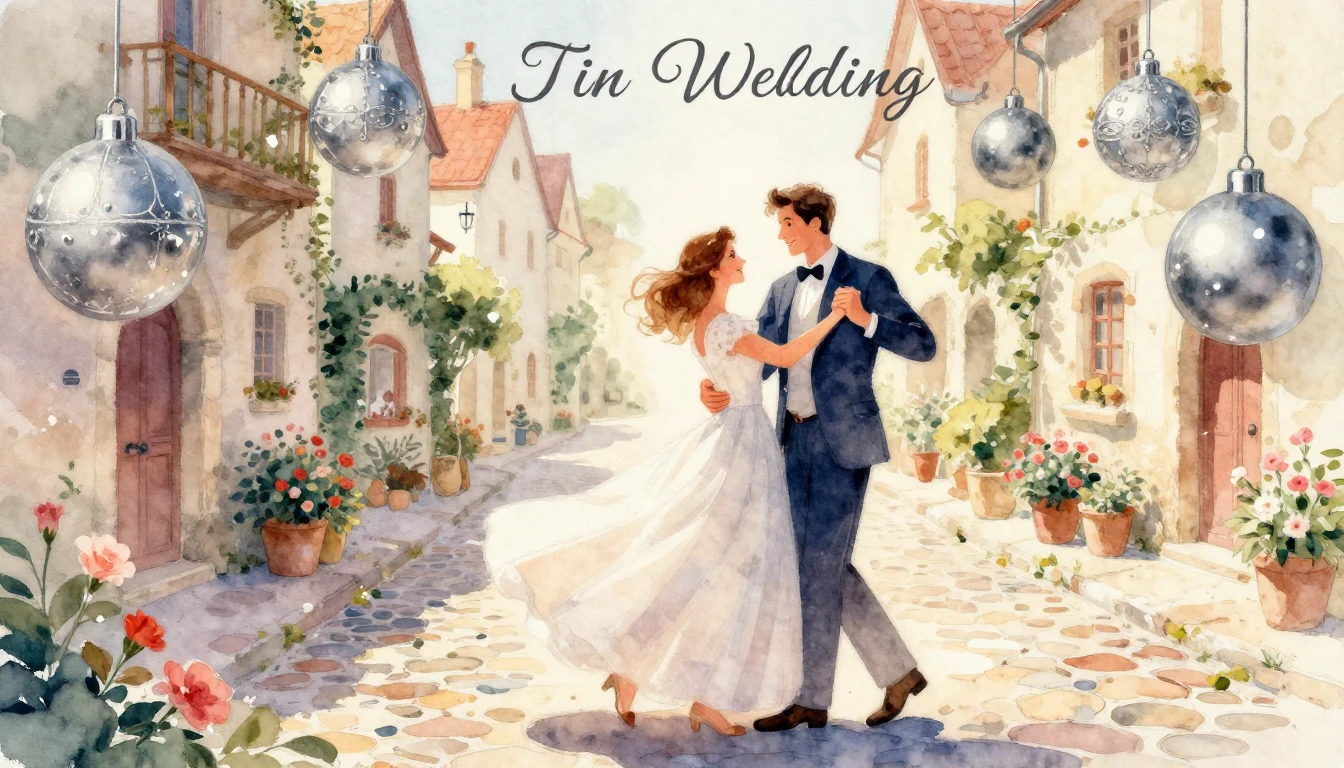 A romantic and festive watercolor painting representing a 10...