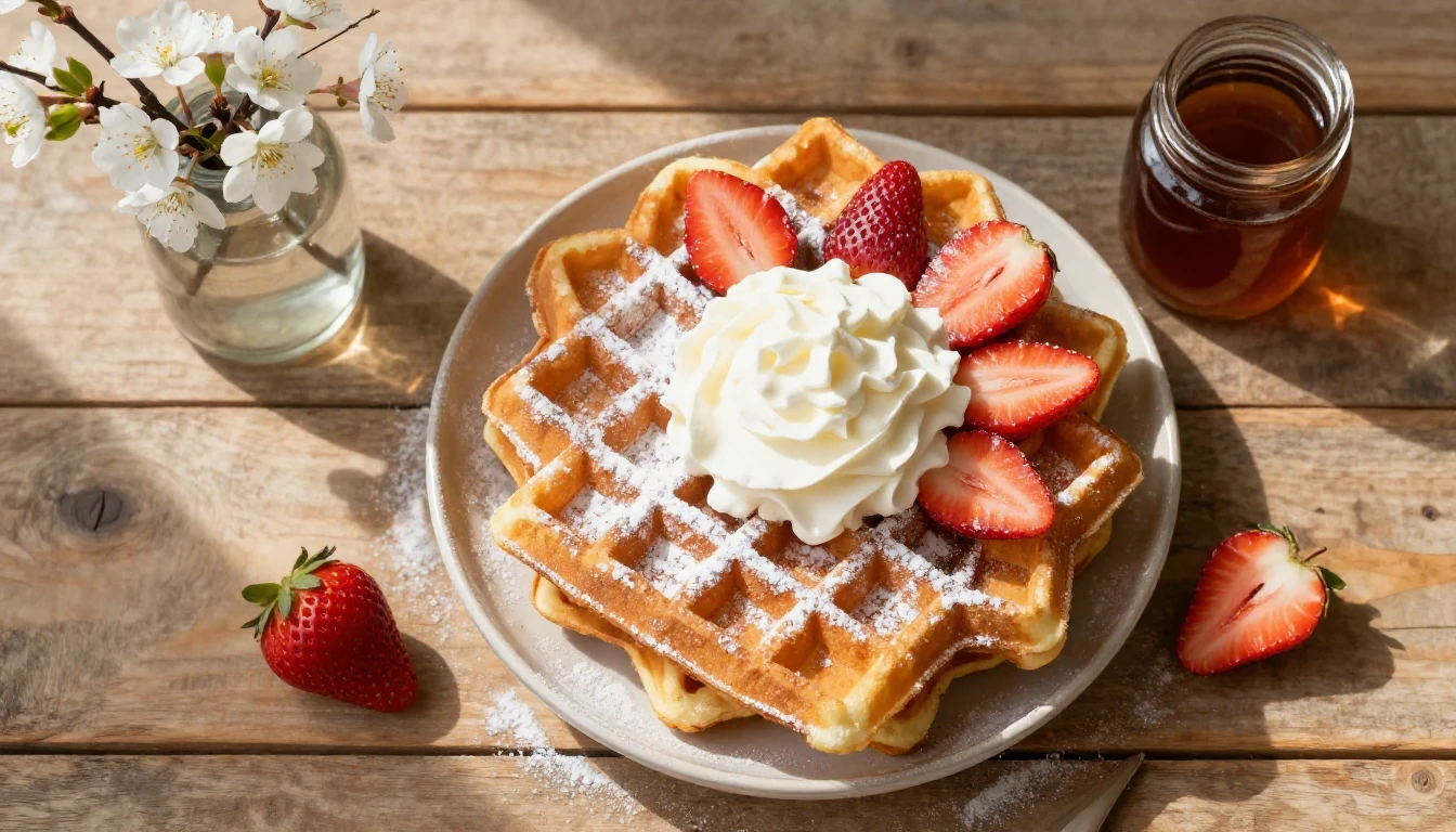 A beautifully detailed top-down view of a rustic wooden tabl...