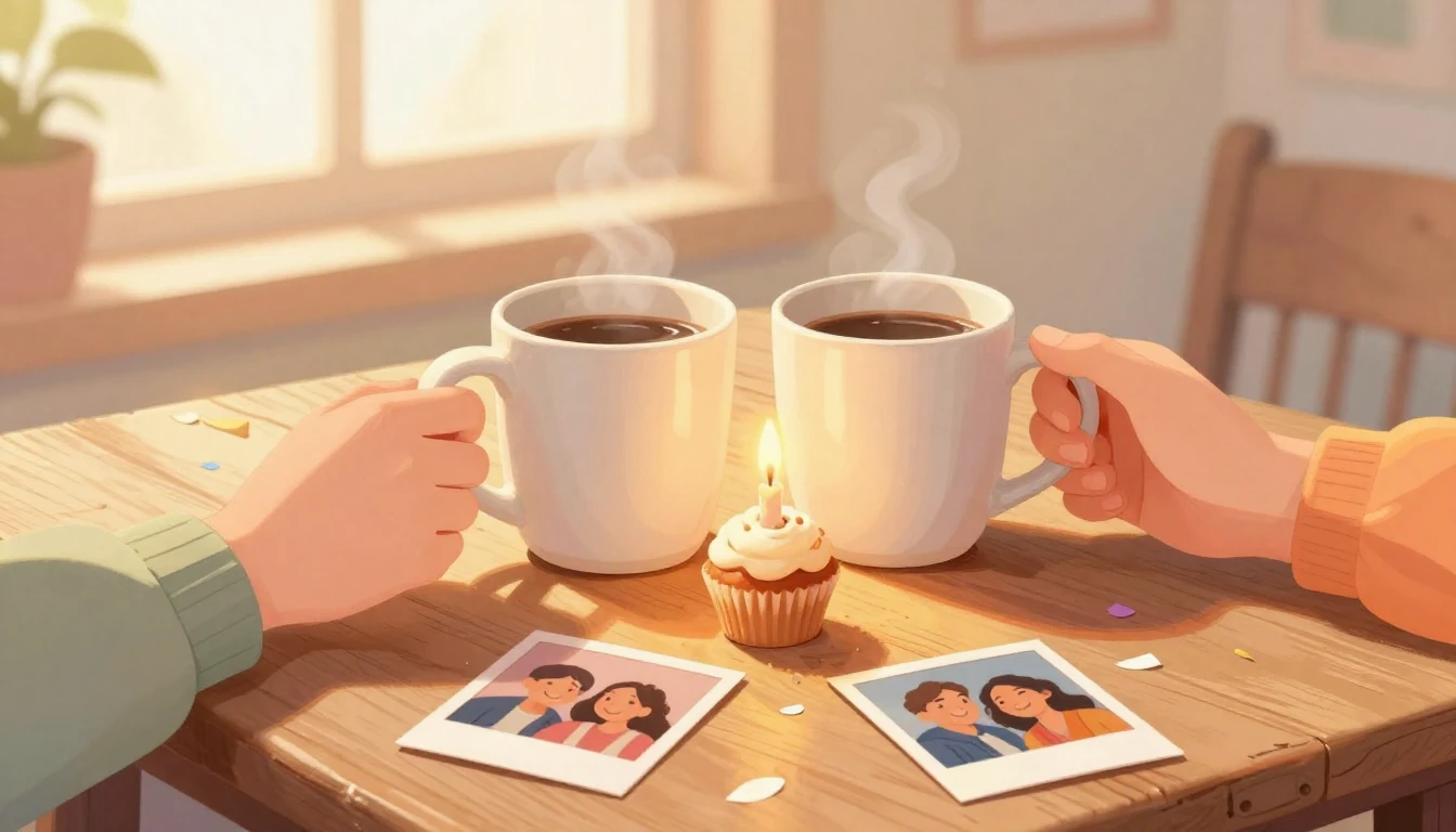 A heartwarming and cozy illustration symbolizing friendship ...