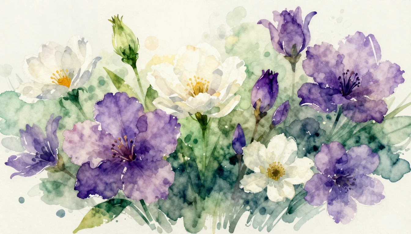 A vibrant watercolor illustration featuring a diverse array ...