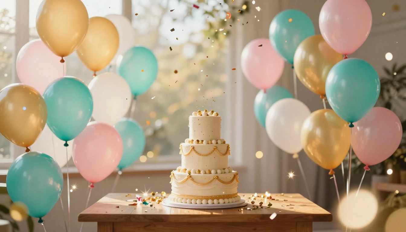 A vibrant and festive scene captured in high detail. Dozens ...