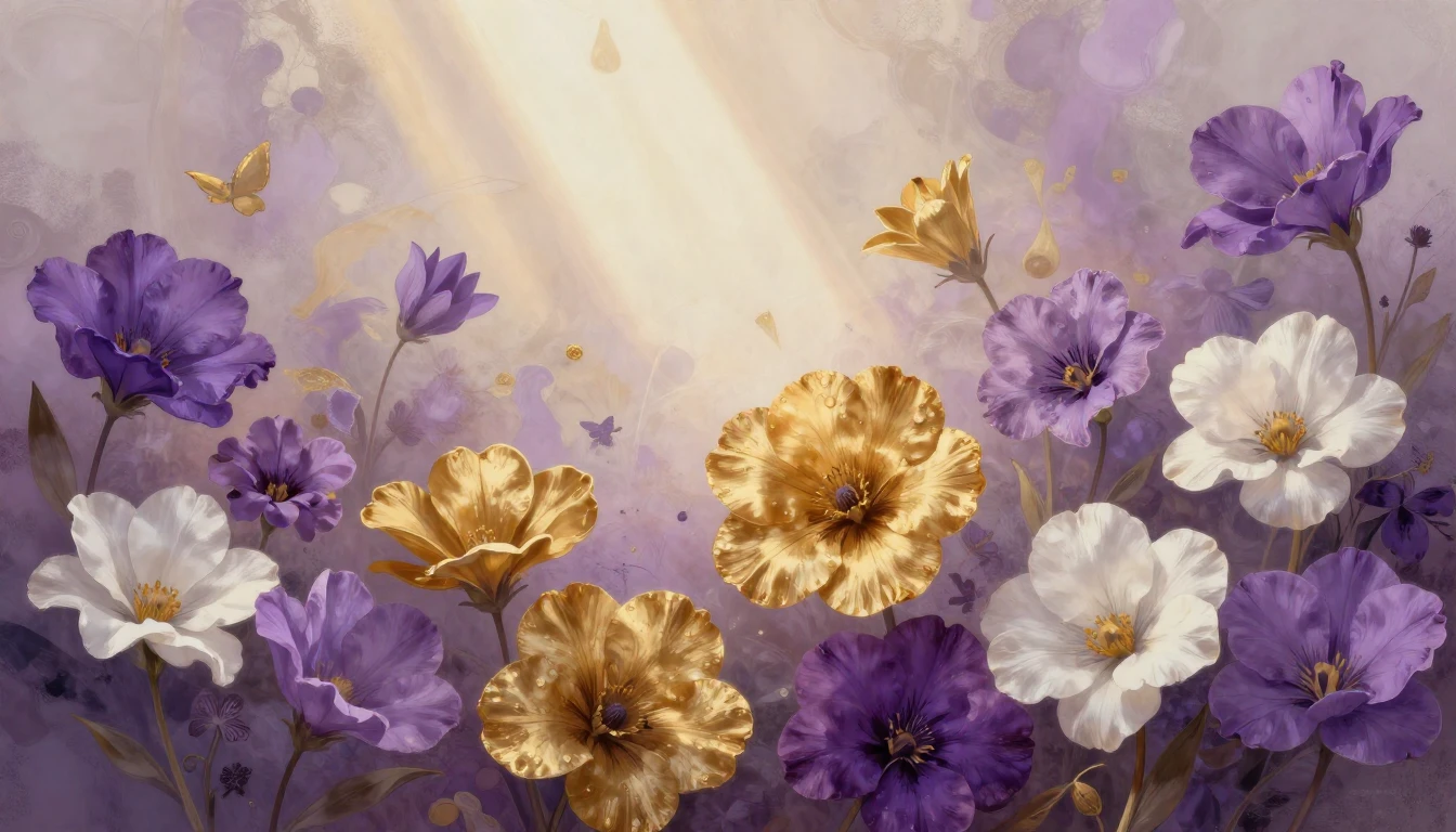 A vibrant and symbolic composition featuring a diverse array...