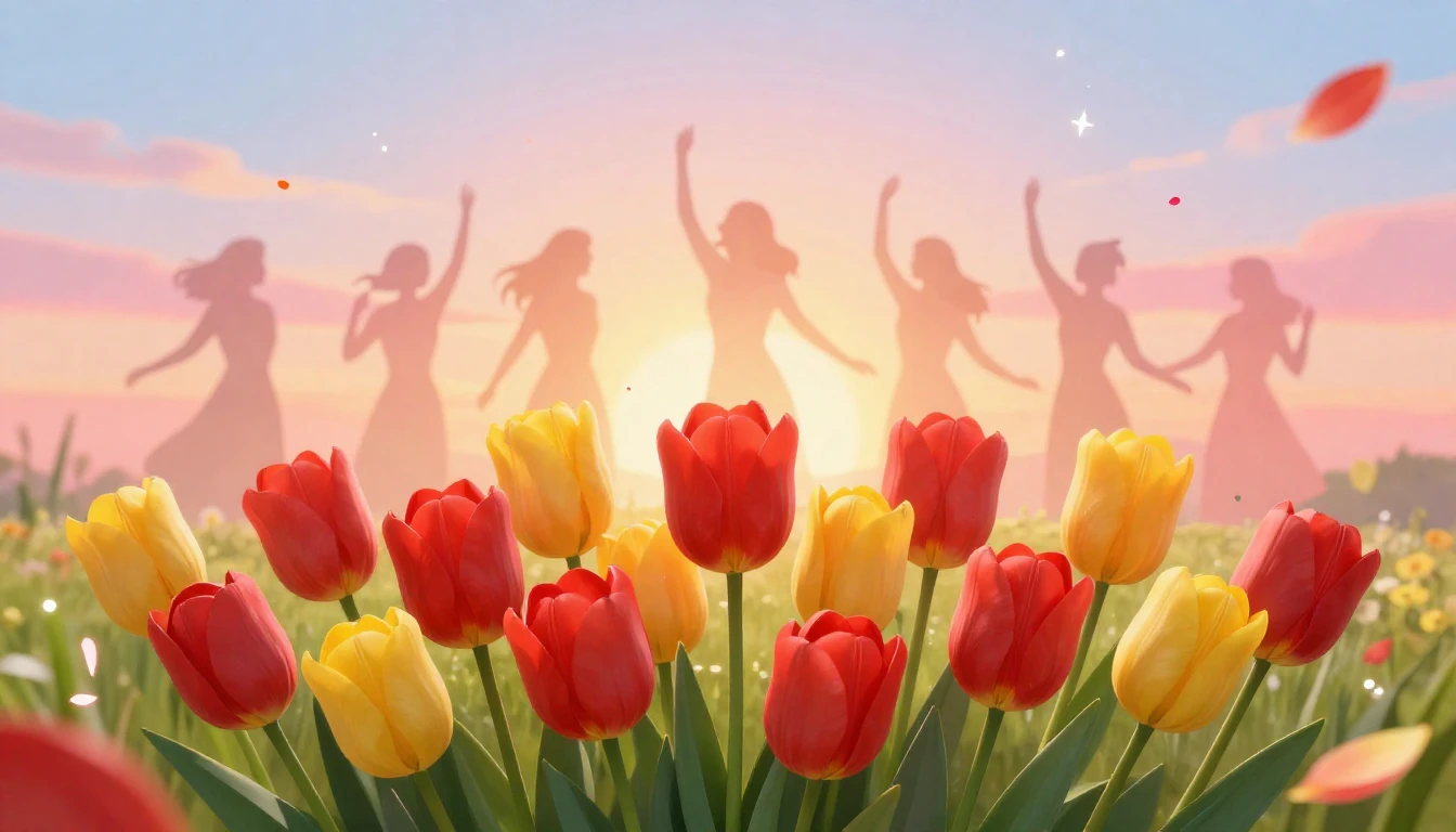 A vibrant and elegant digital art composition celebrating In...