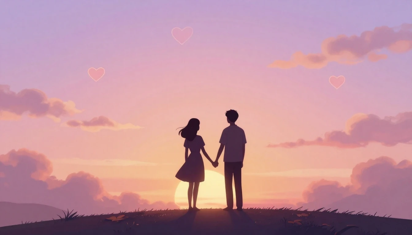 A romantic artistic illustration representing Valentine's Da...