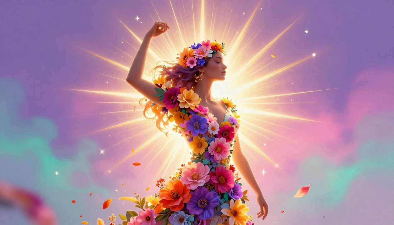 A vibrant and empowering conceptual art piece celebrating In...