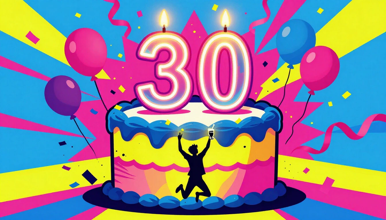 A vibrant and energetic album cover design featuring a large...