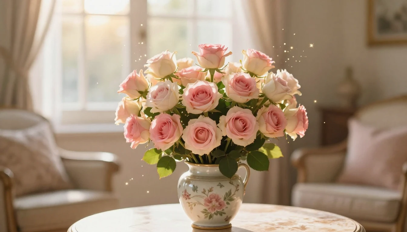 A beautiful, soft artistic composition celebrating a 50th bi...